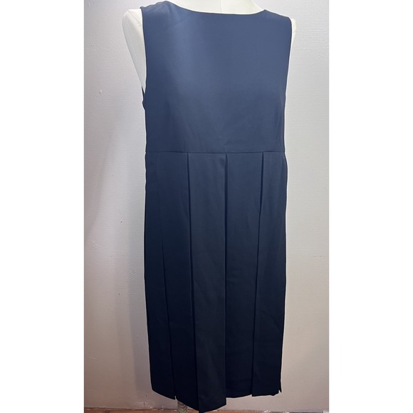 Cabi Sheath Dress Womens Size 8‎ Black Crepe Flapper Round Neck Sleeveless - Picture 1 of 8